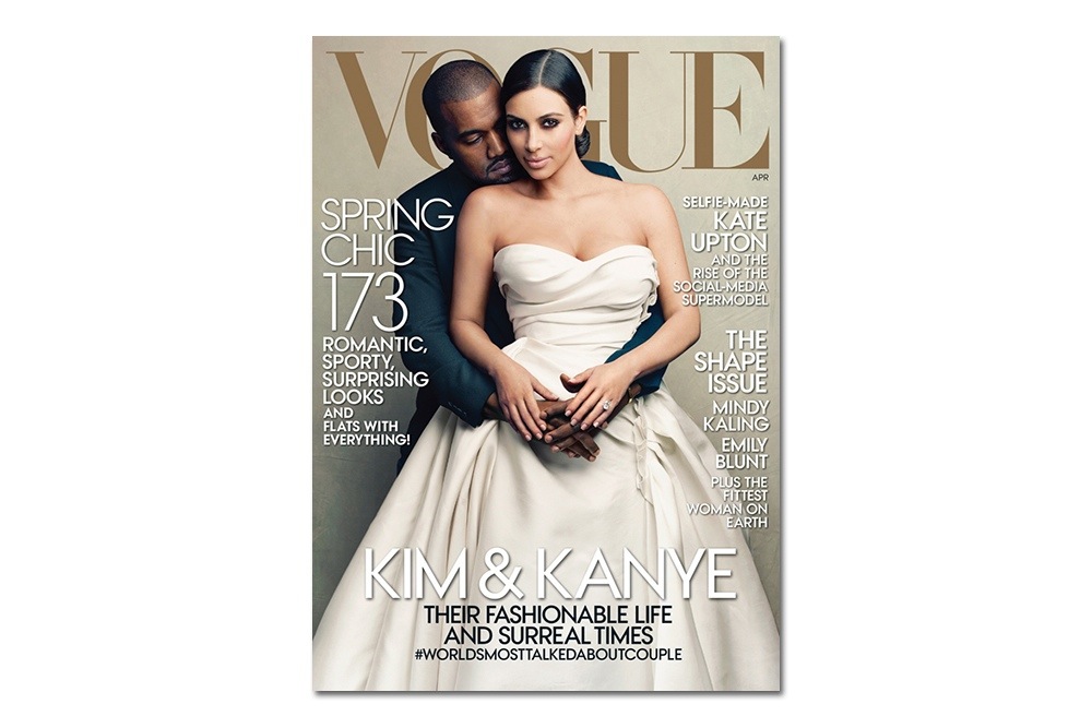 Media| Kanye West & Kim Kardashian on April 2014 Vogue Cover
