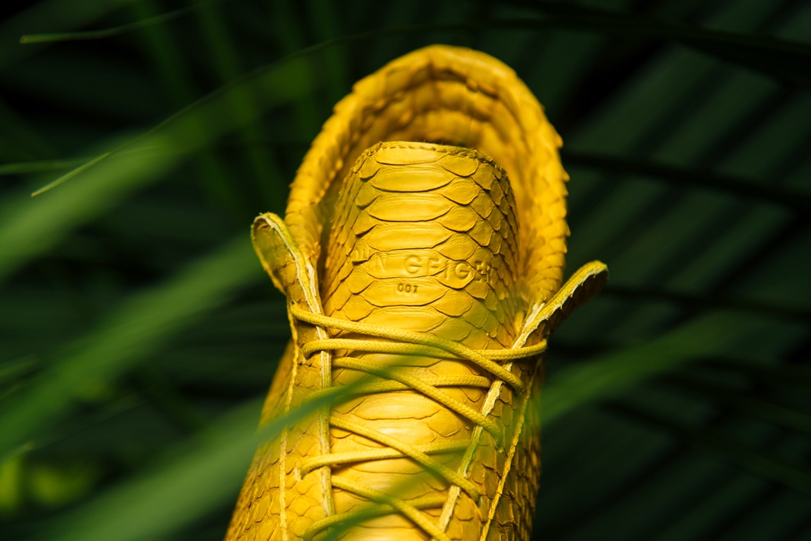 Footwear| @JohnGeiger_ Gets Luxurious With Matte Yellow Python 001 Models