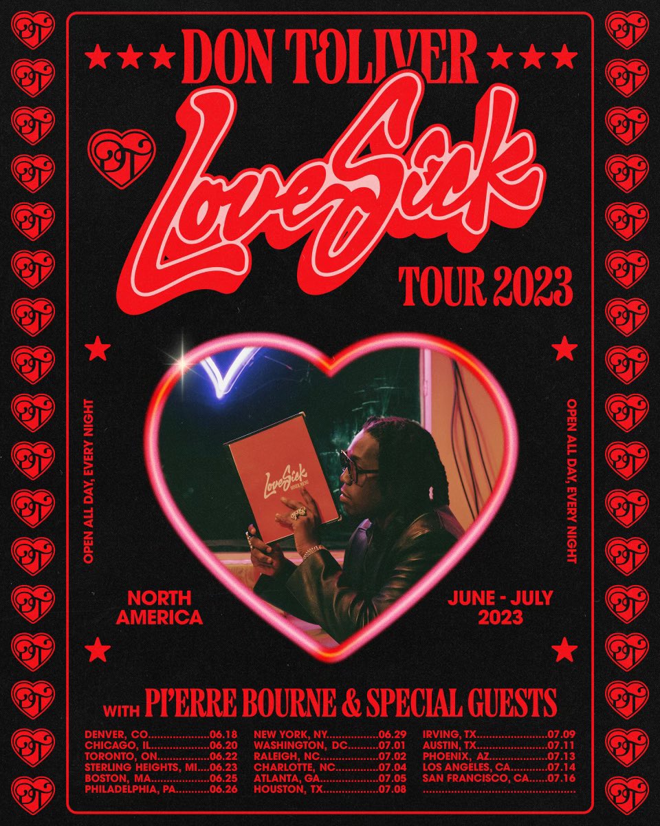 Events|@DonToliver Announces Thee Love Sick Tour 23 w/ Special Guests