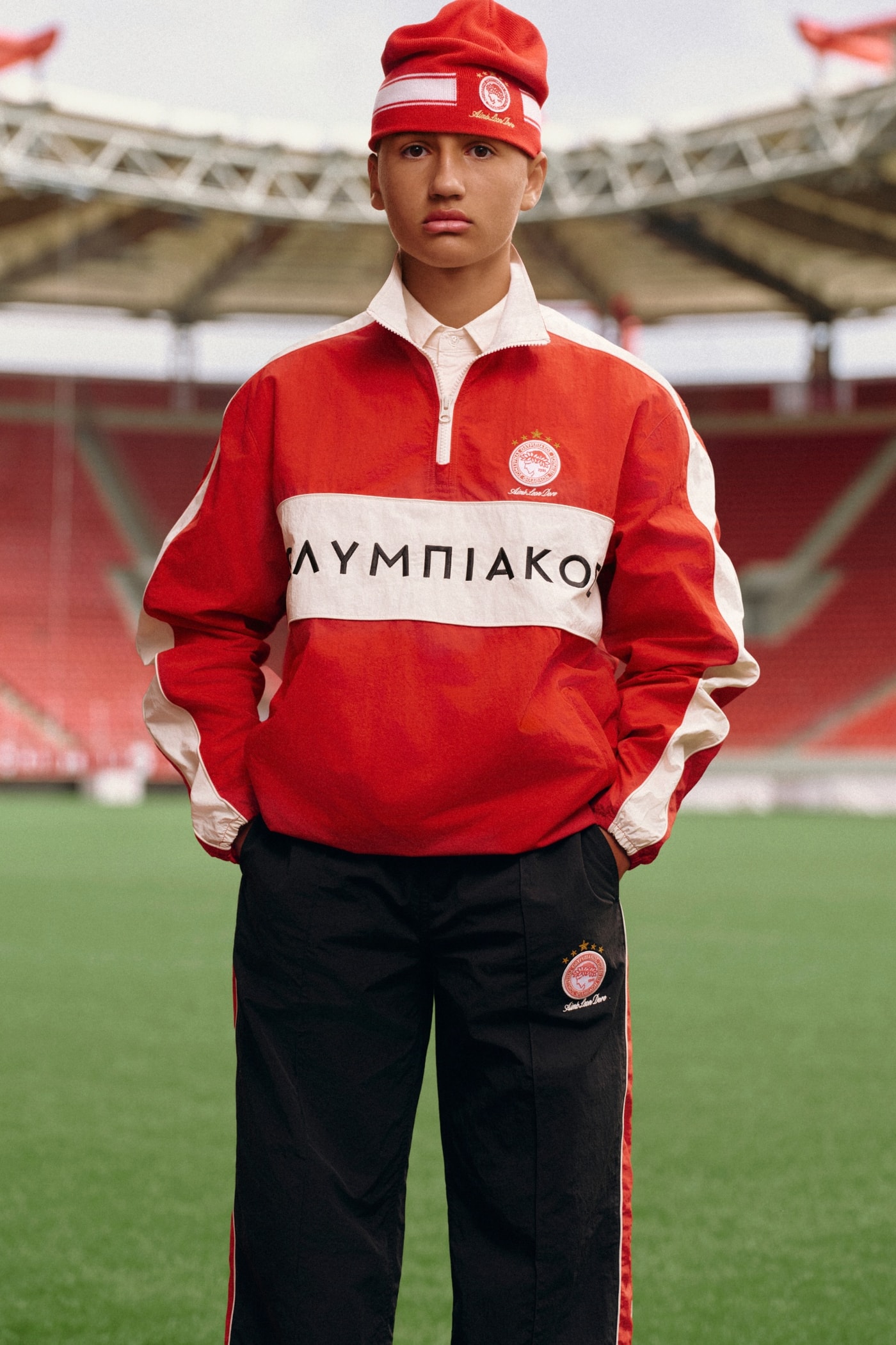 Fashion| Aimé Leon Dore and Olympiacos F.C. Reunite for a Second Celebration Collection